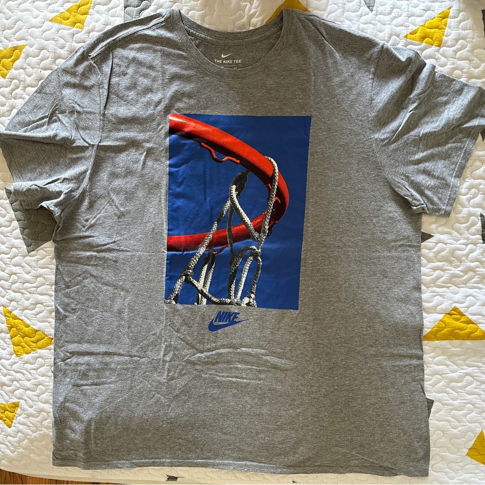 Nike Men’s Vintage Classic “Hoop” Graphic Tee T-shirt Gray XXL